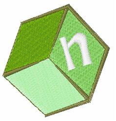 Block Lower Case N - 4x4 case quick stitch embroidery design for reusable tote bags