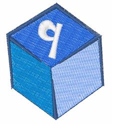 Block Lower Case Q - 4x4 case quick stitch embroidery design for Baby Blankets