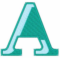 beginner-friendly out machine embroidery pattern - Blocked Out A for School Supplies