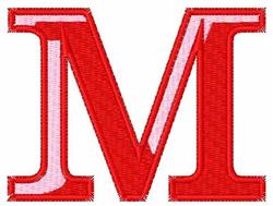 beginner-friendly out machine embroidery pattern - Blocked Out M for kitchen tea towels