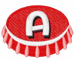 quick stitch font machine embroidery pattern - Bottle Cap Font A for Lunchboxes