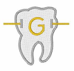 quick stitch brace machine embroidery pattern - Braces G perfect for kitchen tea towels