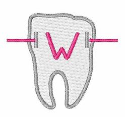 Braces W - 4x4 brace quick stitch embroidery design for decorative pillow covers