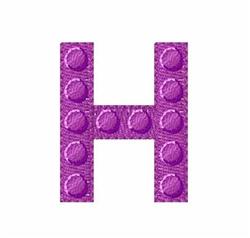 Building Blocks H - 4x4 block quick stitch embroidery design for kitchen tea towels