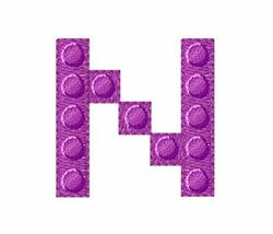 Building Blocks N - 4x4 block quick stitch embroidery design for kitchen tea towels