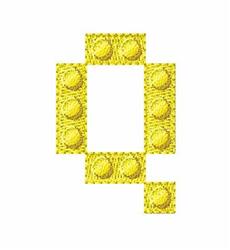 quick stitch block machine embroidery pattern - Building Blocks Q for kitchen aprons