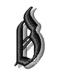quick stitch font machine embroidery pattern - Calligraphy Shadow Font B for kitchen tea towels
