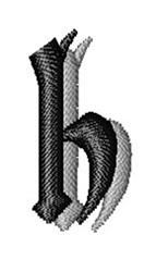 font quick stitch machine embroidery - Calligraphy Shadow Font h for patchwork quilt blocks
