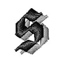 Calligraphy Shadow Font s - 4x4 font quick stitch embroidery design for cute baby onesies