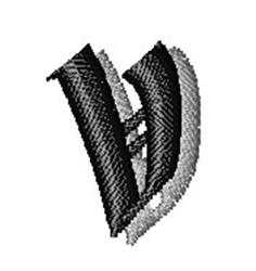 font quick stitch machine embroidery - Calligraphy Shadow Font V for kitchen tea towels