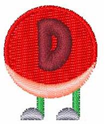 quick stitch font machine embroidery pattern - Caterpillar Font D for kitchen aprons
