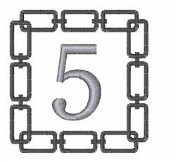 quick stitch font machine embroidery pattern - Chain Link Font 5 for reusable tote bags