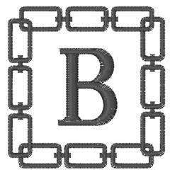 quick stitch font machine embroidery pattern - Chain Link Font B for decorative pillow covers