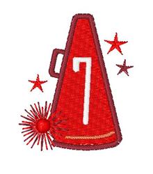 quick stitch megaphone machine embroidery pattern - Cheer Megaphone 7 for Event Decorations