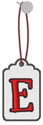 beginner-friendly christmas font machine embroidery pattern - Christmas Tag Font E for kitchen tea towels