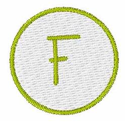 quick stitch monogram machine embroidery pattern - Circle Monogram F for decorative pillow covers