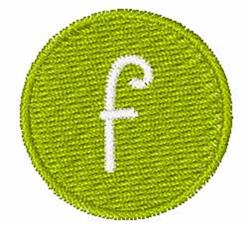monogram quick stitch machine embroidery - Circle Monogram f for cute baby onesies
