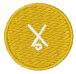monogram quick stitch machine embroidery - Circle Monogram x for decorative pillow covers