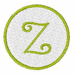 monogram quick stitch machine embroidery - Circle Monogram Z for Notebook Covers