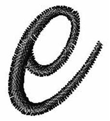 Classic Swirl e - 4x4 swirl quick stitch embroidery design for kitchen tea towels