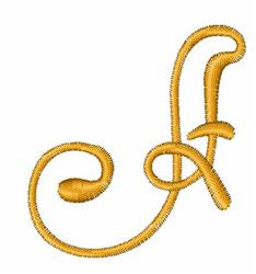 Classy Curls Font A - 4x4 font quick stitch embroidery design for cute baby onesies