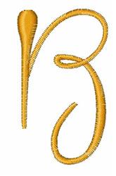 quick stitch font machine embroidery pattern - Classy Curls Font B for kitchen aprons