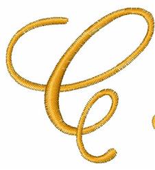 font quick stitch machine embroidery - Classy Curls Font C perfect for kitchen aprons