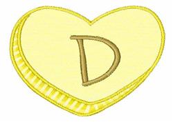 Conversation Heart D - 4x4 heart beginner-friendly embroidery design for decorative pillow covers