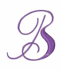 quick stitch font machine embroidery pattern - Curly Monogram Font B for Home Decor
