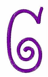 case quick stitch machine embroidery - Curly Upper Case G for decorative pillow covers