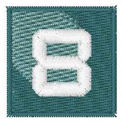 Deep Space Number 8 - 4x4 number quick stitch embroidery design for kitchen tea towels