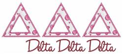 Delta Delta Delta - 5x7 delta beginner-friendly embroidery design for kitchen aprons