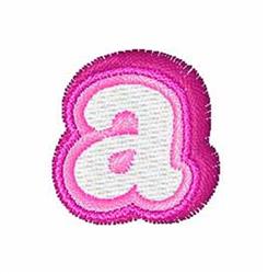 quick stitch font machine embroidery pattern - Donuts Font a for reusable tote bags