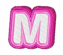 Donuts Font M - 4x4 font quick stitch embroidery design for decorative pillow covers