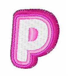 Donuts Font P - 4x4 font quick stitch embroidery design for decorative pillow covers