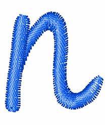 Dots Lower Case n - 4x4 case quick stitch embroidery design for kitchen tea towels