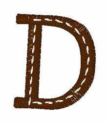 Embroidered Font D - 4x4 font quick stitch embroidery design for kitchen tea towels