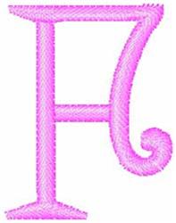 monogram quick stitch machine embroidery - Enchanted Monogram F for reusable tote bags