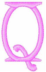 quick stitch monogram machine embroidery pattern - Enchanted Monogram Q for decorative pillow covers
