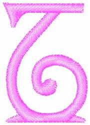 quick stitch monogram machine embroidery pattern - Enchanted Monogram T for kitchen aprons