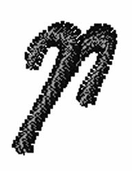 Feather Lower Case r - 4x4 case quick stitch embroidery design for patchwork quilt blocks