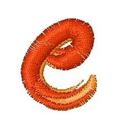 quick stitch font machine embroidery pattern - Finger Paint Font e for kitchen tea towels
