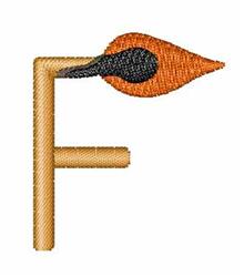 Fire Starter F - 4x4 starter quick stitch machine embroidery design for kitchen aprons