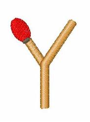 Fire Starter Y - 4x4 starter quick stitch embroidery design for Summer Clothing