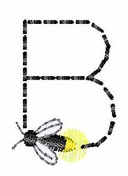 Fireflies Font B - 4x4 font quick stitch embroidery design for Alphabet Books