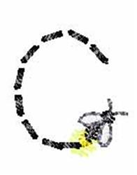 Fireflies Font Lower C - 4x4 lower quick stitch embroidery design for Alphabet Books