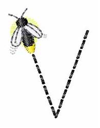 quick stitch font machine embroidery pattern - Fireflies Font V for Birthday Party Supplies