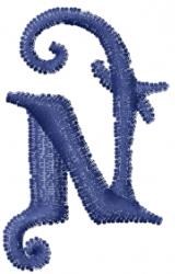 Graveyard Font N - 4x4 font quick stitch embroidery design for Kids Blankets