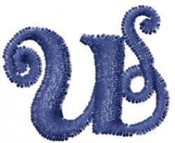 font quick stitch machine embroidery - Graveyard Font U for decorative pillow covers