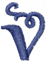 quick stitch font machine embroidery pattern - Graveyard Font V for kitchen aprons